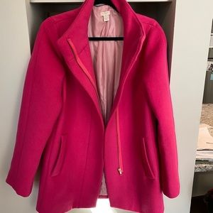 J.Crew City Coat - Hot Pink